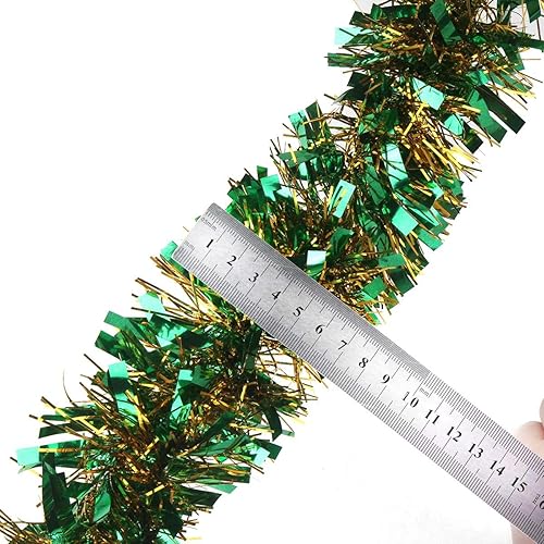 Miniatura 2 de Style Cónclave   Guirnalda de oropel verde colgante para decoración de árbol de Navidad, suministros de fiesta de cumpleaños