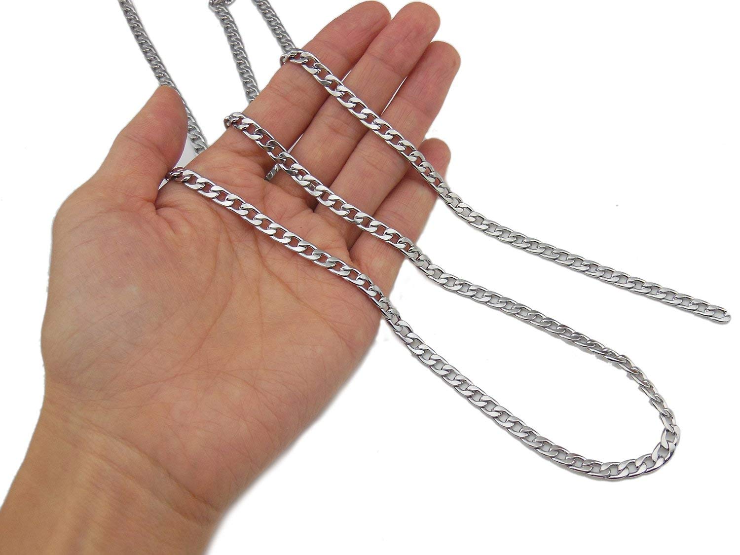 Catena Figaro In Acciaio Inox Per Gioielli Fai Da Te – Senza Nichel – SC-1007-C – Solo Catena, Senza Chiusura - 5