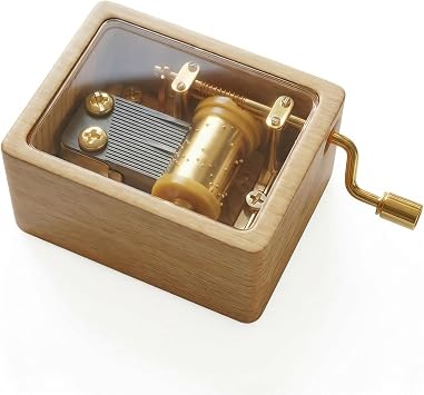 Let It Go Music Box, Wooden Hand Crank Music Box Gifts for Family