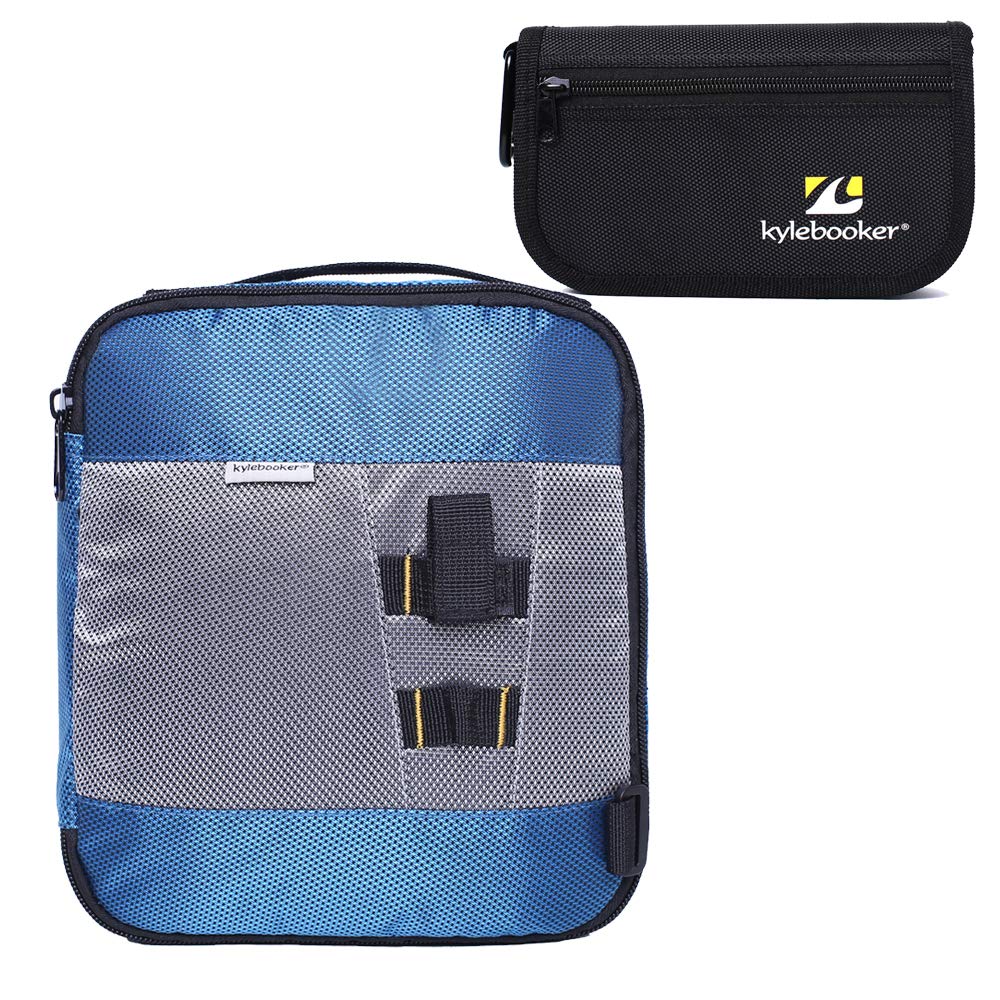 KylebookerFishing Lure Spinner Baits Wallet Case Soft Bait Binder Storage Bag