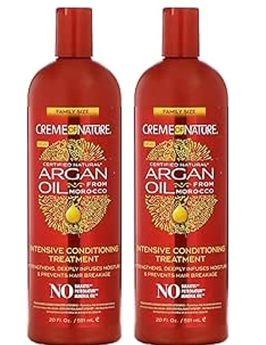 Creme Of Nature Acondicionador de aceite de argán Pro Treatment20 oz (20.0 fl oz) (paquete de 2)