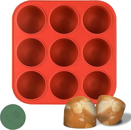 9-Cavity Silicone Frozen Dog Treat Mold for Woof Pupsicle & Power Chewer Pupsicle Large 25-75lbs,Reusable Frozen Dog Treat Tray Mold for Pupsicle Toy