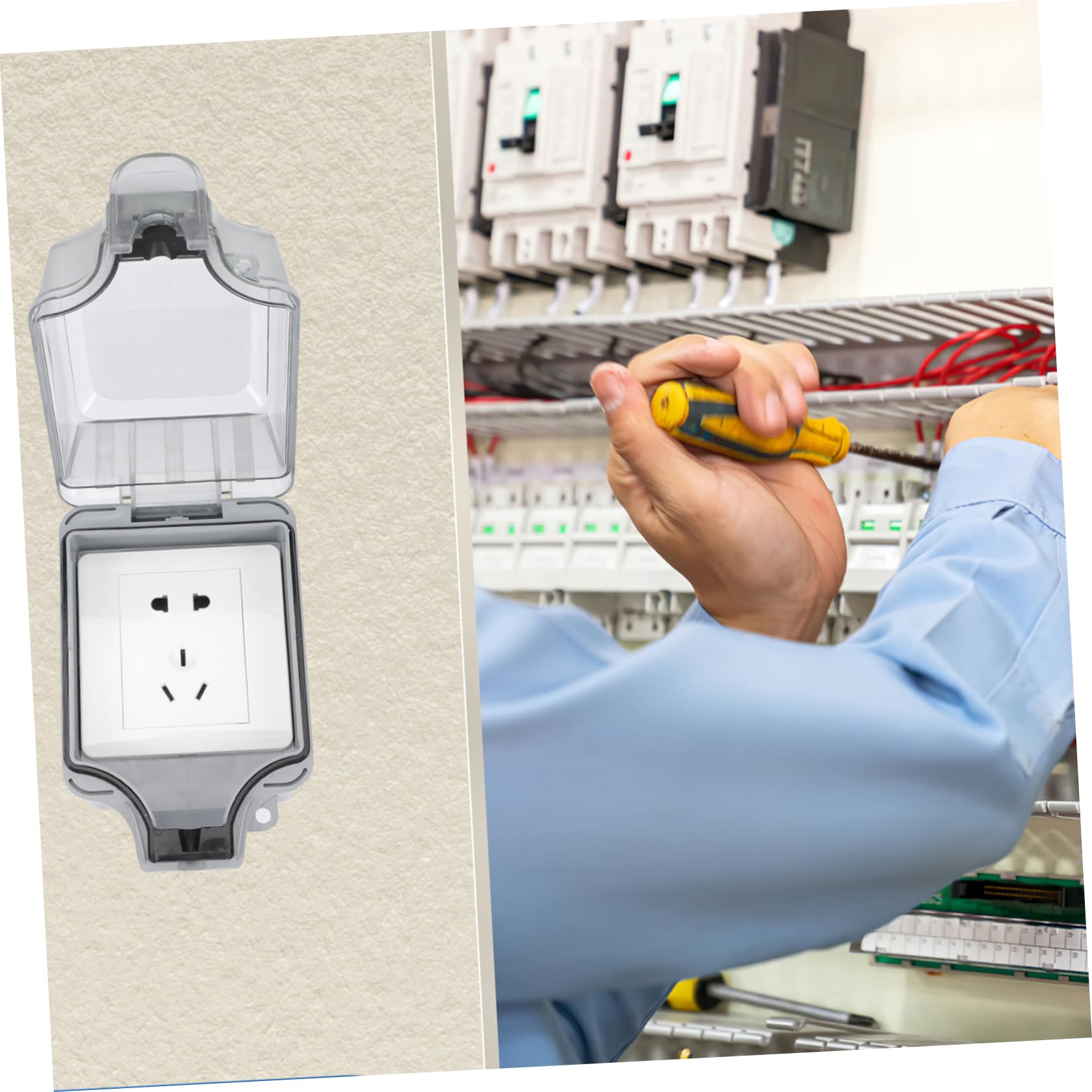 KONTONTY 1 Set Socket Cover Wall Outlet Covers Water Proof Weatherproof Electrical Sockets Hole Outlet Waterproof Outlet Power Outlet Covers Waterproof Outlet Covers Outdoor Plastic White