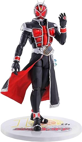 S.H. Figuarts (método de tallado de hueso verdadero) Kamen Rider Wizard Flame Style 10th Anniversary Version, aprox. 5.7 pulgadas (5.709 in), ABS y