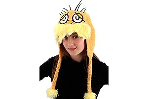 Dr. Seuss Lorax Costume Hoodie with Hat and Faux Shearling Beard