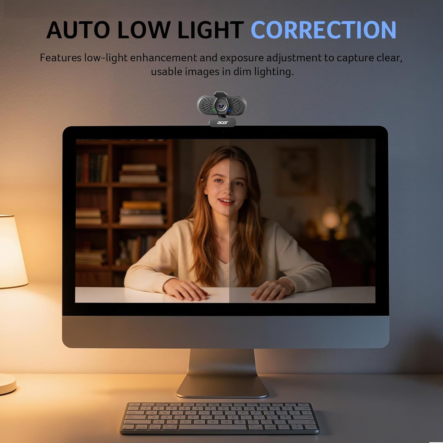 acer 1080p Webcam USB Plug and Play Webcam for PC with Noise Cancellation Microphones Computer Camera for Desktop Streaming Gaming Online Meeting Wide Angle Privacy Cover A-to-C Adapter Easy Setup 9 71ADwhg+sTL. AC SL1500