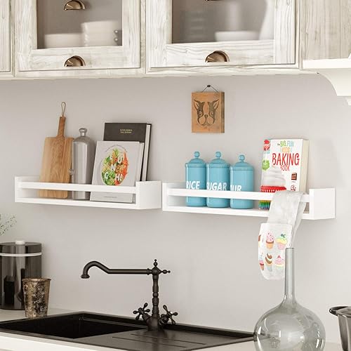 Miniatura 10 de Wallniture Utah - Estantería de pared de 24 pulgadas para habitación de los niños, estantes flotantes blancos para decoración de guardería, madera,