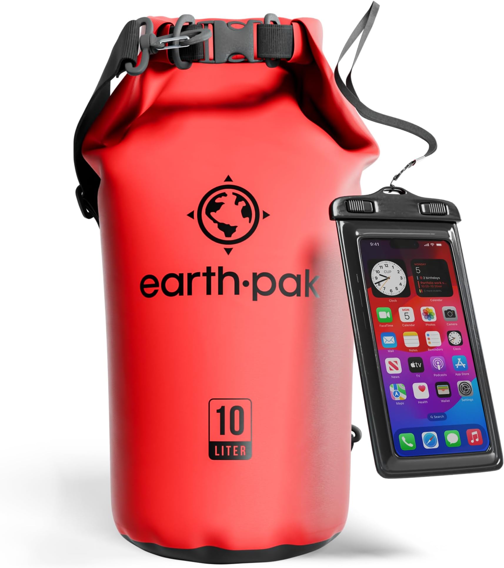Waterproof Dry Bag - Roll Top Waterproof Backpack Sack Keeps Gear Dry for Kayak with Waterproof Phone Case