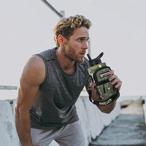 Miniatura 102 de NATURE PIONEOR Water Bottle Holder with Strap,Water Bottle Carrier Bag Sling Sleeve with Adjustable Shoulder Strap & Handle and Large Phone Pocket