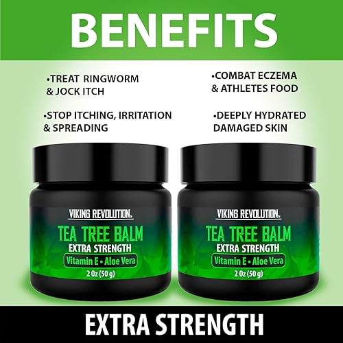 Miniatura 10 de Viking Revolution Kit de árbol de té para hombres  Juego de aceite de árbol de té con gel de baño y bálsamo  Hidratante, ayuda al pie de atleta,