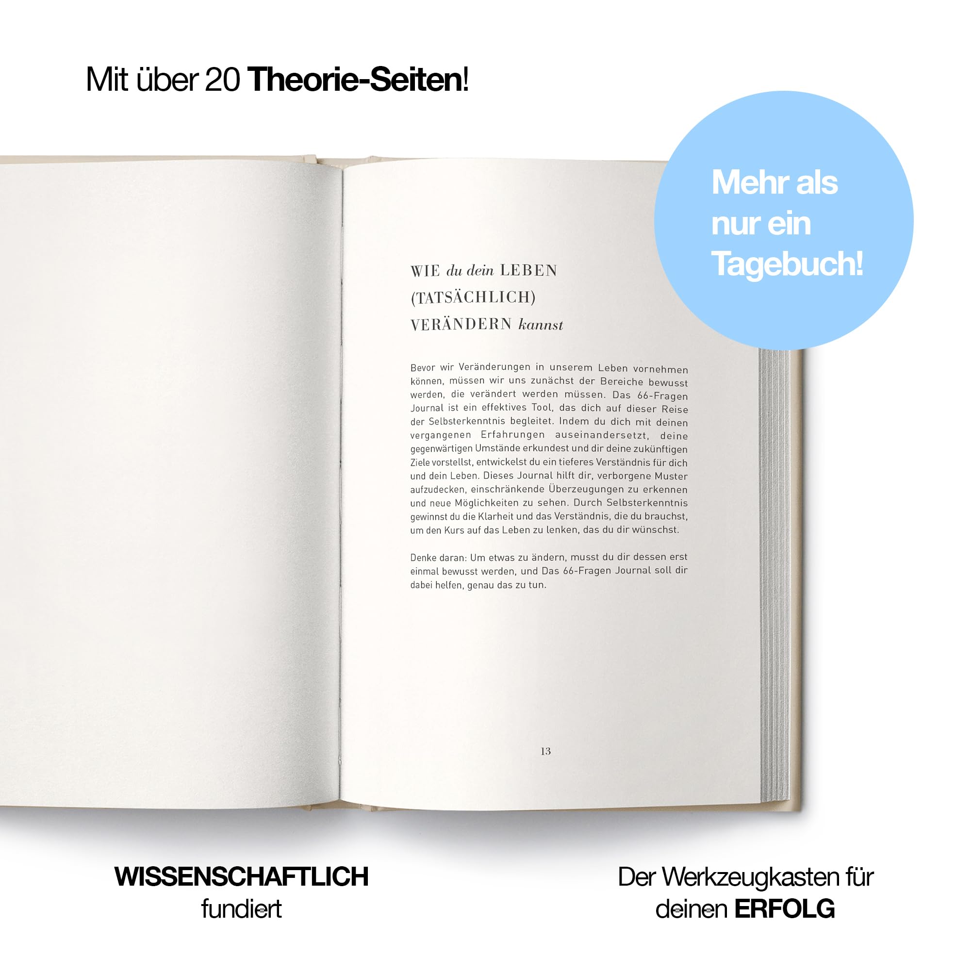 Das 66-Fragen Journal - Das Original | Mit 66 Reflexionsübungen zu mehr Selbstbewusstsein, Klarheit und innerer Stärke