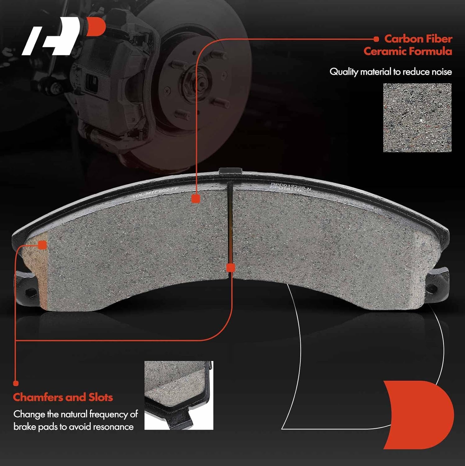 A-Premium 13.98 inch (355mm) Front Vented Disc Brake Rotors + Ceramic Pads Kit Compatible with Select Chevy and GMC Models - Silverado 2500 HD/3500 HD/Sierra 2500 HD/3500 HD 11-19, Suburban 3500 HD