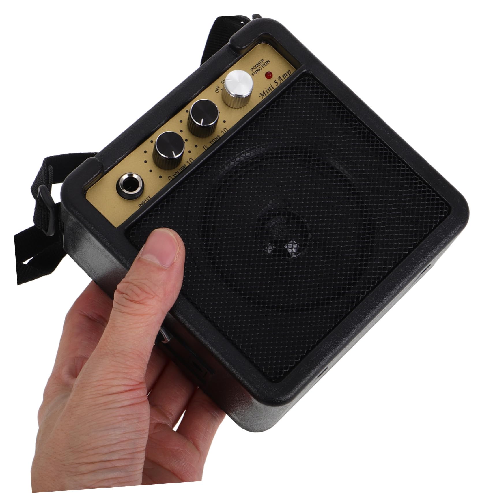Operitacx Altavoz De Guitarra Eléctrica Mini Amplificador De Portátil para Práctica Cable De Audio y Adaptador para Guitarra Eléctrica y Acústica