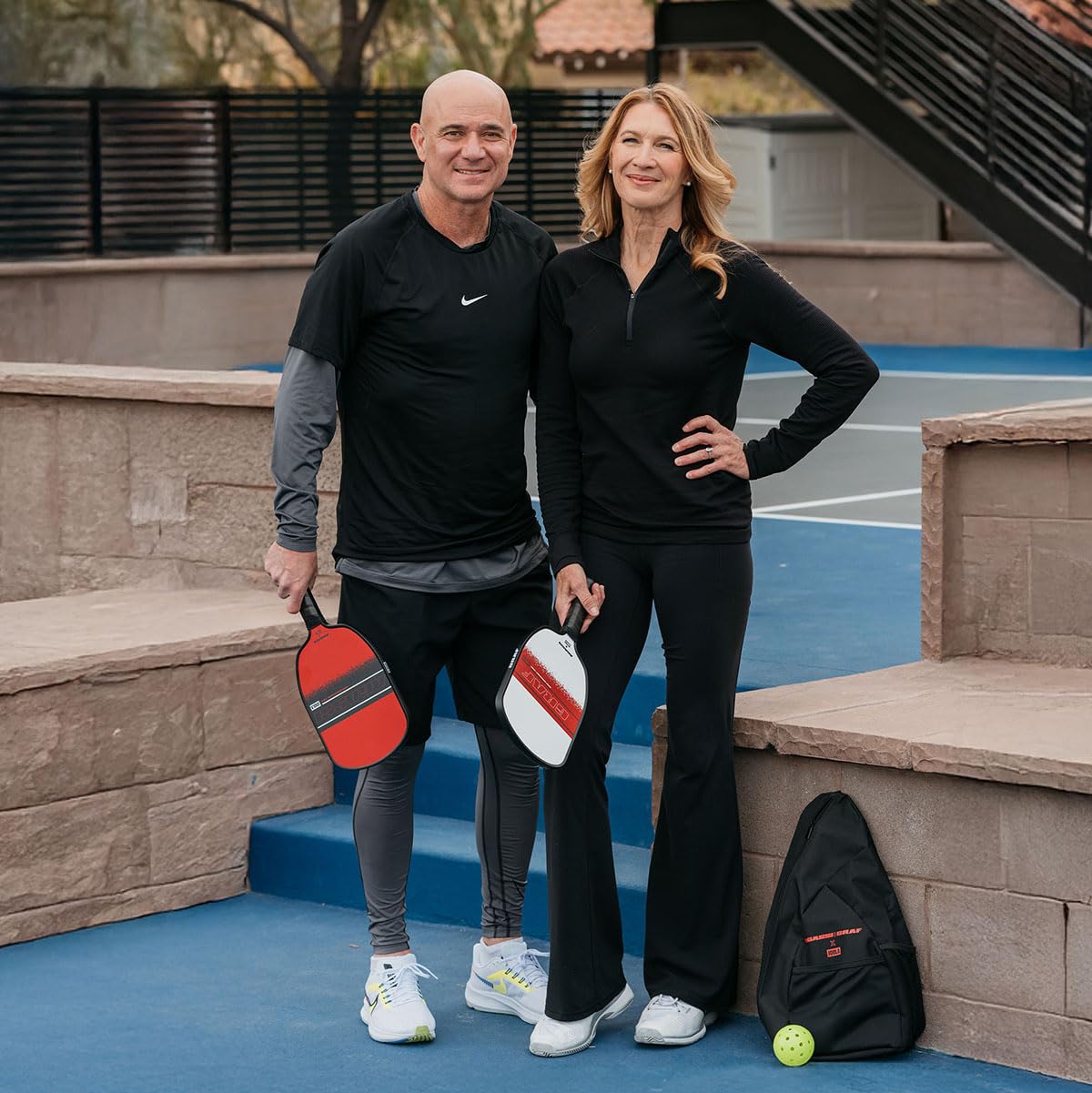 Joola Pickleball Agassi x Graf Pickleballschläger, Pickleball-Paddle mit Fiberglas-Oberfläche