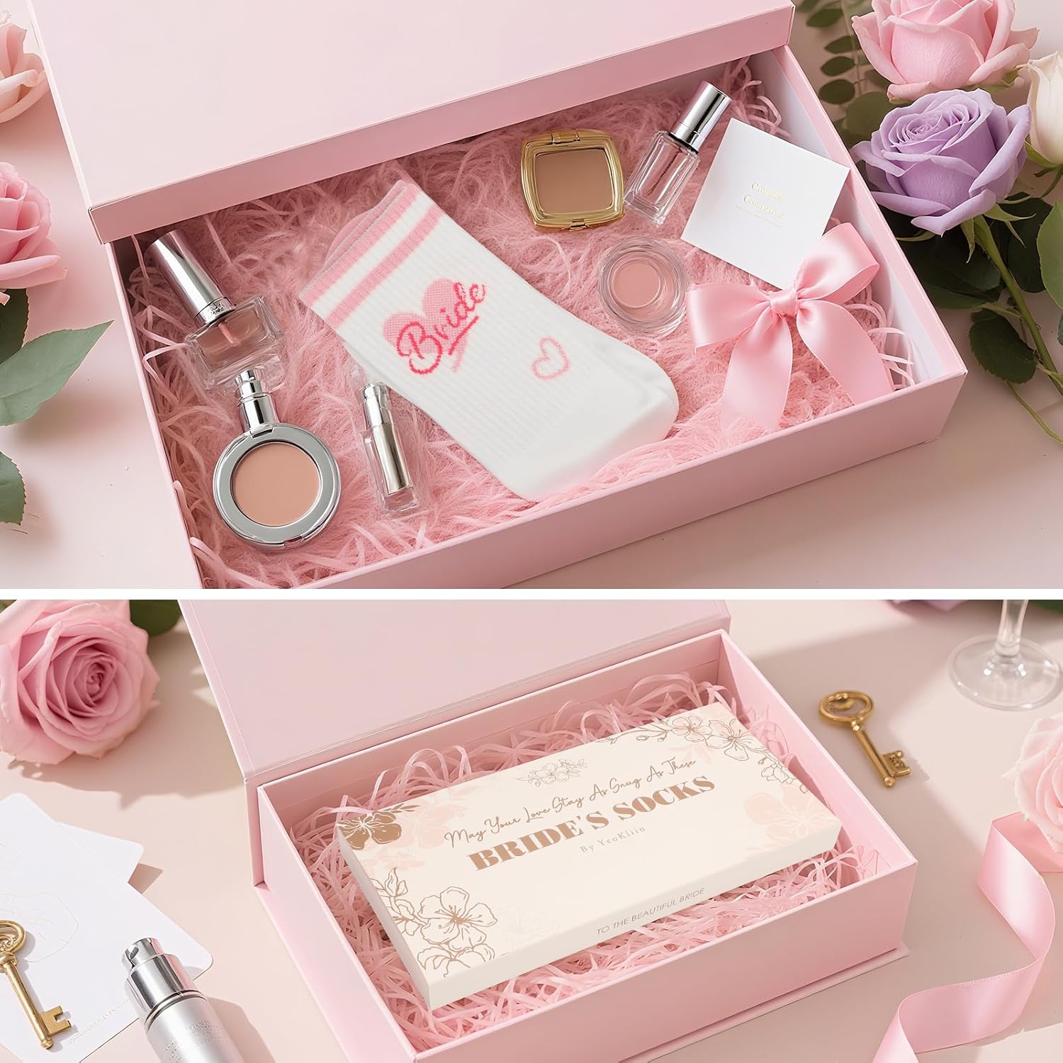 Bride Socks with Gift Box, Soft Cotton Bridal Socks for Bride to Be, Engagement, Weddings & Bridal Showers, for Bachelorette Party Favors and Bridesmaid Gifts - Image 7