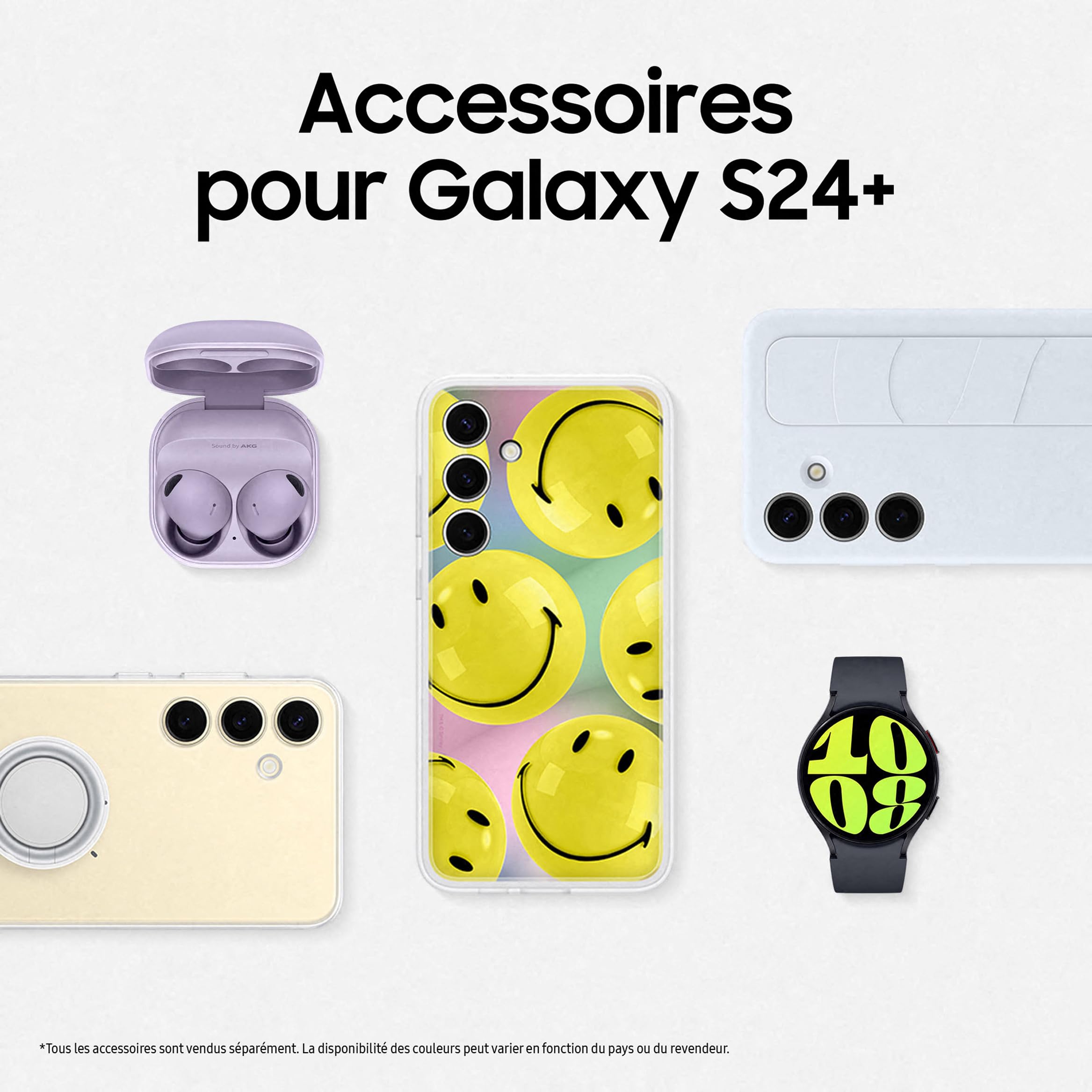 Samsung Galaxy S24 +, Smartphone Android 5G, 512 Go, Chargeur Secteur Rapide 25W Inclus [Exclusivité Amazon], Smartphone déverrouillé, Argent, Version FR