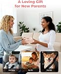 LUCKVIEW BM2A Baby Car Camera, Night Vision & 5.2" 1080P Display for Rear-Facing Car Seats, Easy No-Damage Install, Patented Anti-Shake Mount – Ideal for Parents and Pet Owners