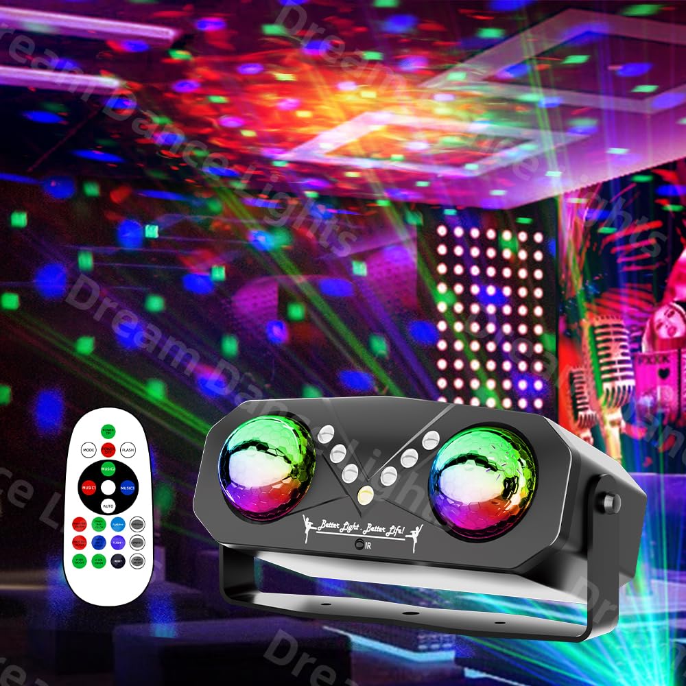 Un projecteur polyvalent avec deux options d'éclairage RGB, éclairage LED et éclairage DJ, idéal pour les réunions de famille, les fêtes et autres événements.