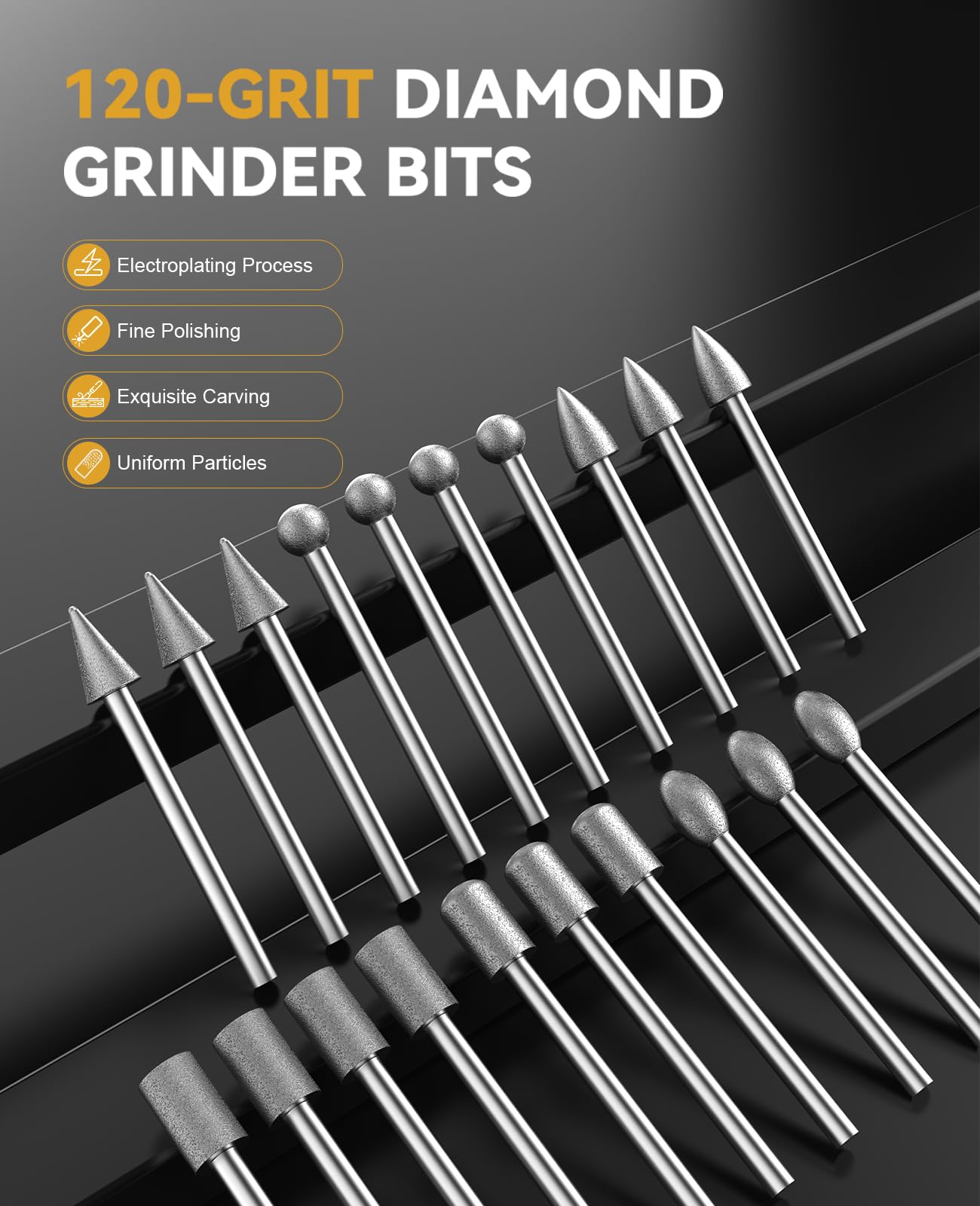 Dremel Diamond Cutting Wheels & Grinding Bits Set -2