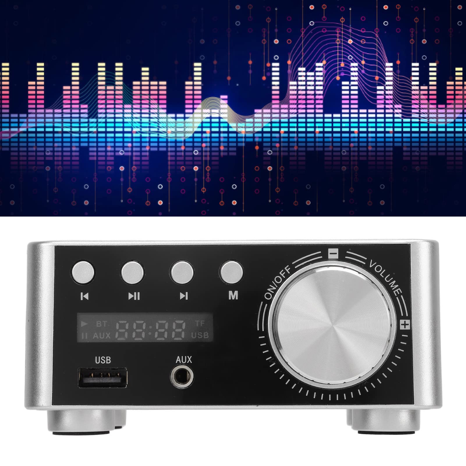 Acouto Verstärker Silver 5 0 Digitalverstärker HiFi-Stereo-Klasse-Verstärker-Receiver, Einfach Bis Ausgezeichnet, Bluetooth-Stereo-, Mini-, Audio-, Bluetooth-Leistung