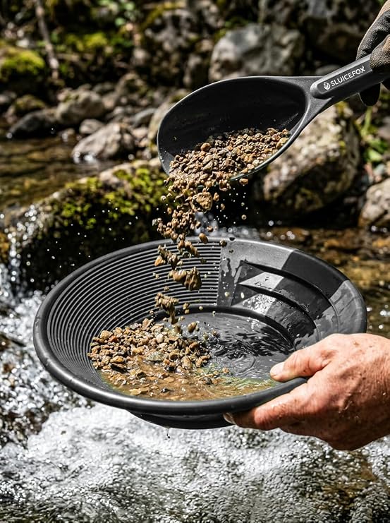 Sluice Fox Complete Gold Mining Kit; 50 inch Folding Sluice Box; Gold Prospecting Equipment; 22-Piece Kit; Assembled in USA