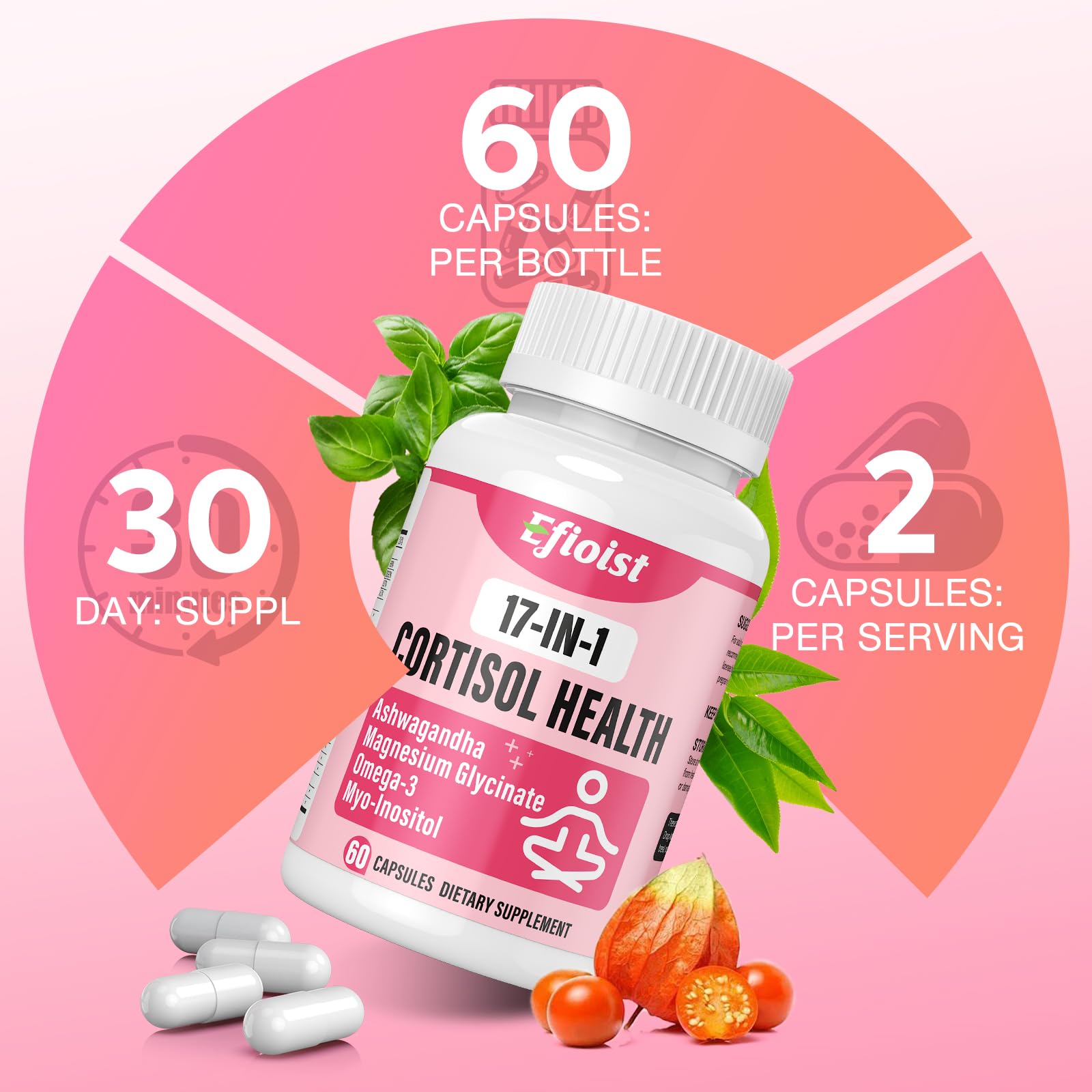 Cortisol Supplement for Women, Hormone Harmony for Women, 60 Capsules | Hormone Harmony, Cortisol Reducer for Women, Cortisol Manager, Cortisol, Cortisol Detox for Mood, Focus, Sleep Support — Amazon image 3
