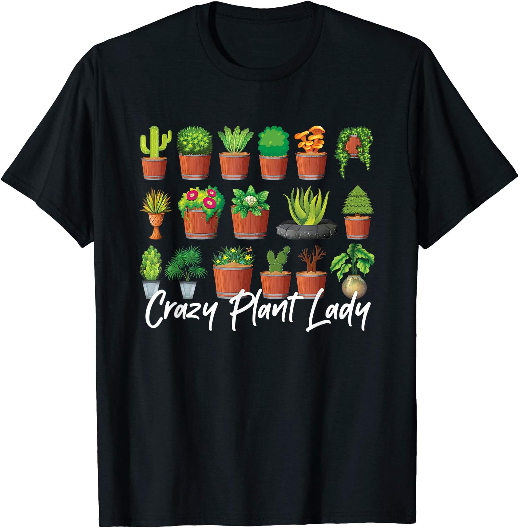 Houseplant Gift Co.Crazy Plant Lady - Houseplant Garden Gardener Flower Gift T-Shirt