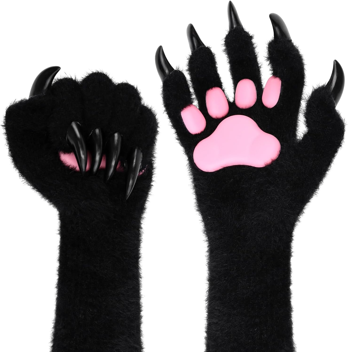 Animal Paw Gloves with Cat Bear Fox Wolf Dog Claws Pads for Halloween Party Cosplay - Image 4
