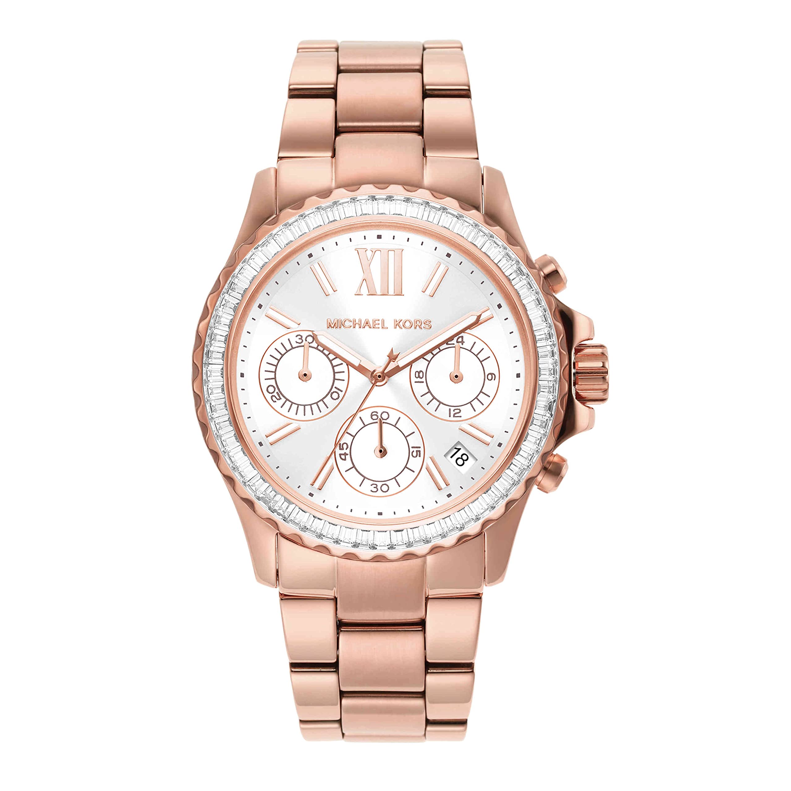 Michael Kors Womens 36 mm Everest White Dial Stainless Steel Chronograph Watch - MK7213 (B09Q4BKTG5) Amazon Price History, Amazon Price Tracker