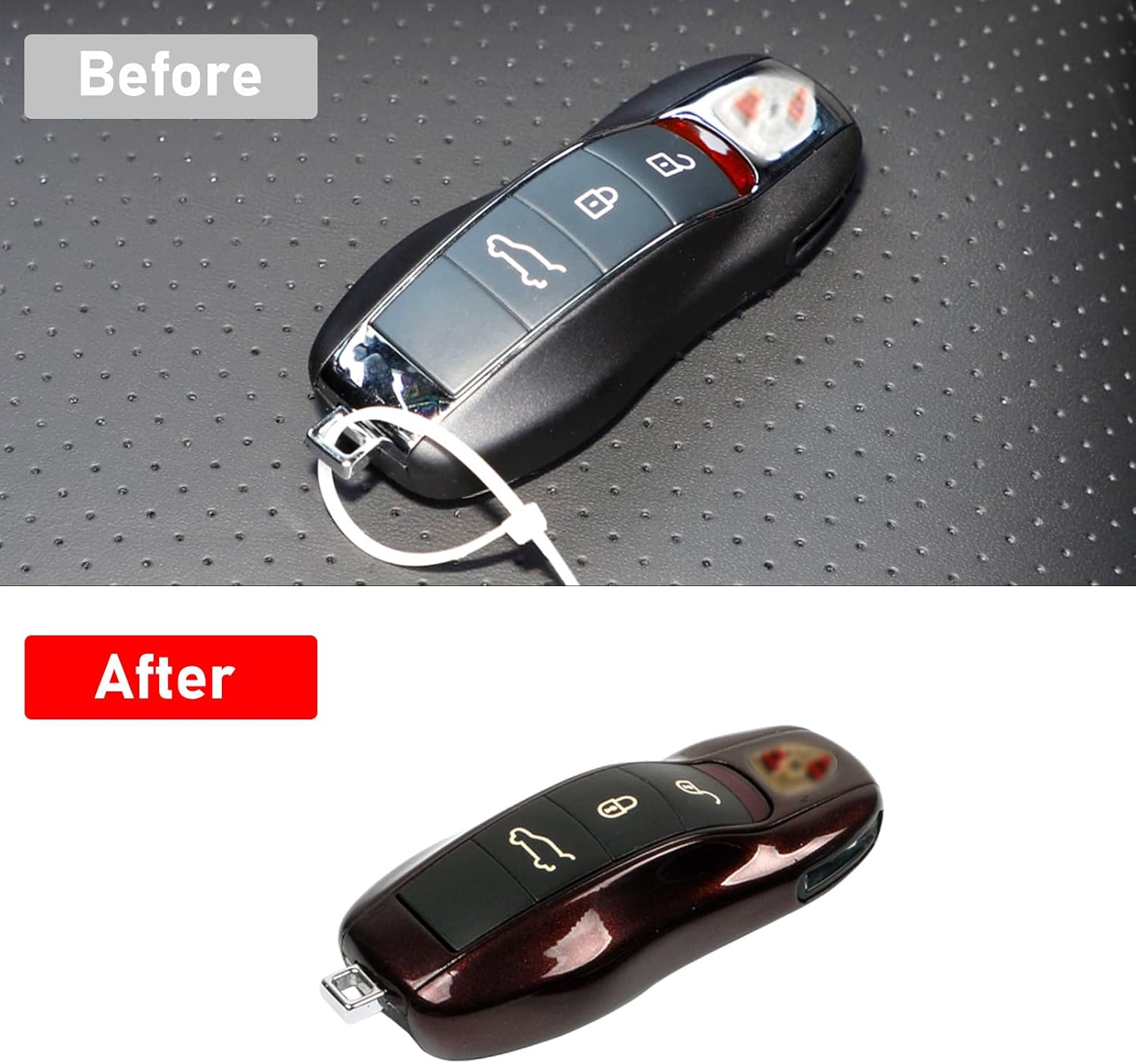 Jaronx Compatible with Porsche Key Fob Cover, Key fob Shell Cover Compatible with Porsche Cayenne Panamera Macan Cayman 911 Accessories (Amethyst Metallic) - Image 6