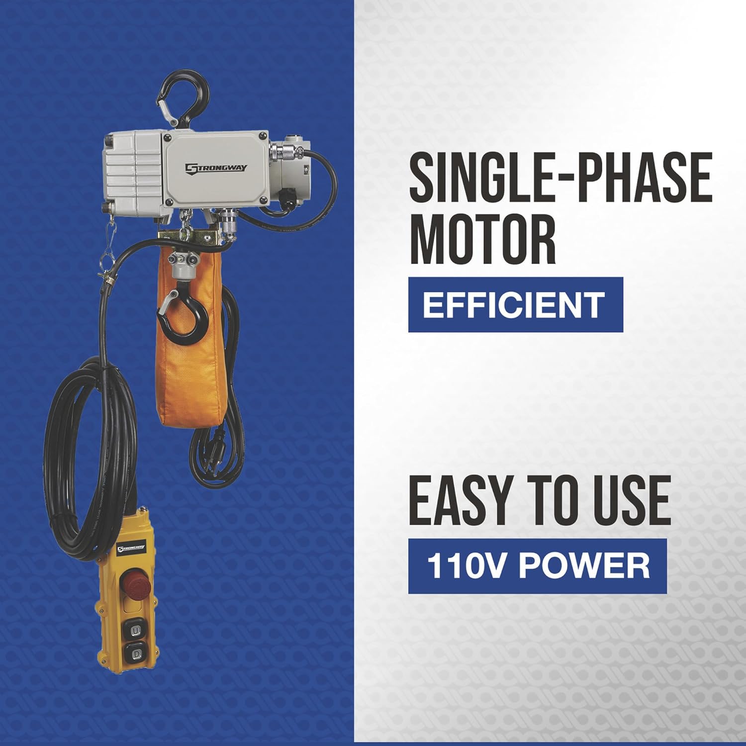 Strongway Mini Electric Chain Hoist - 500-Lb. Capacity, 16.4ft. Lift