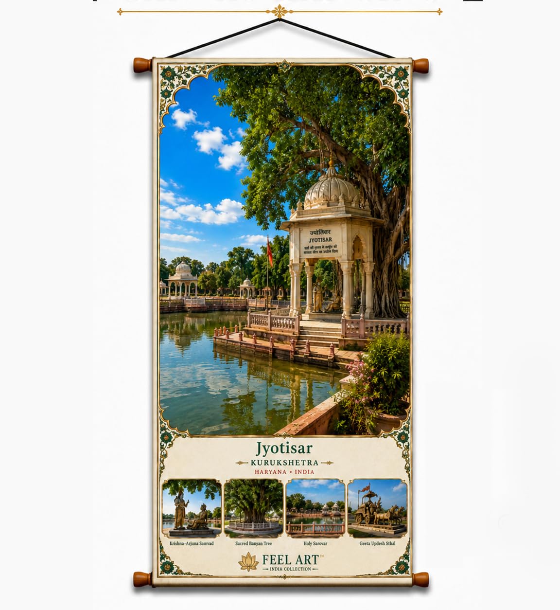 FEEL ART Jyotisar Kurukshetra Canvas Wall Hanging | FCH93-image-45