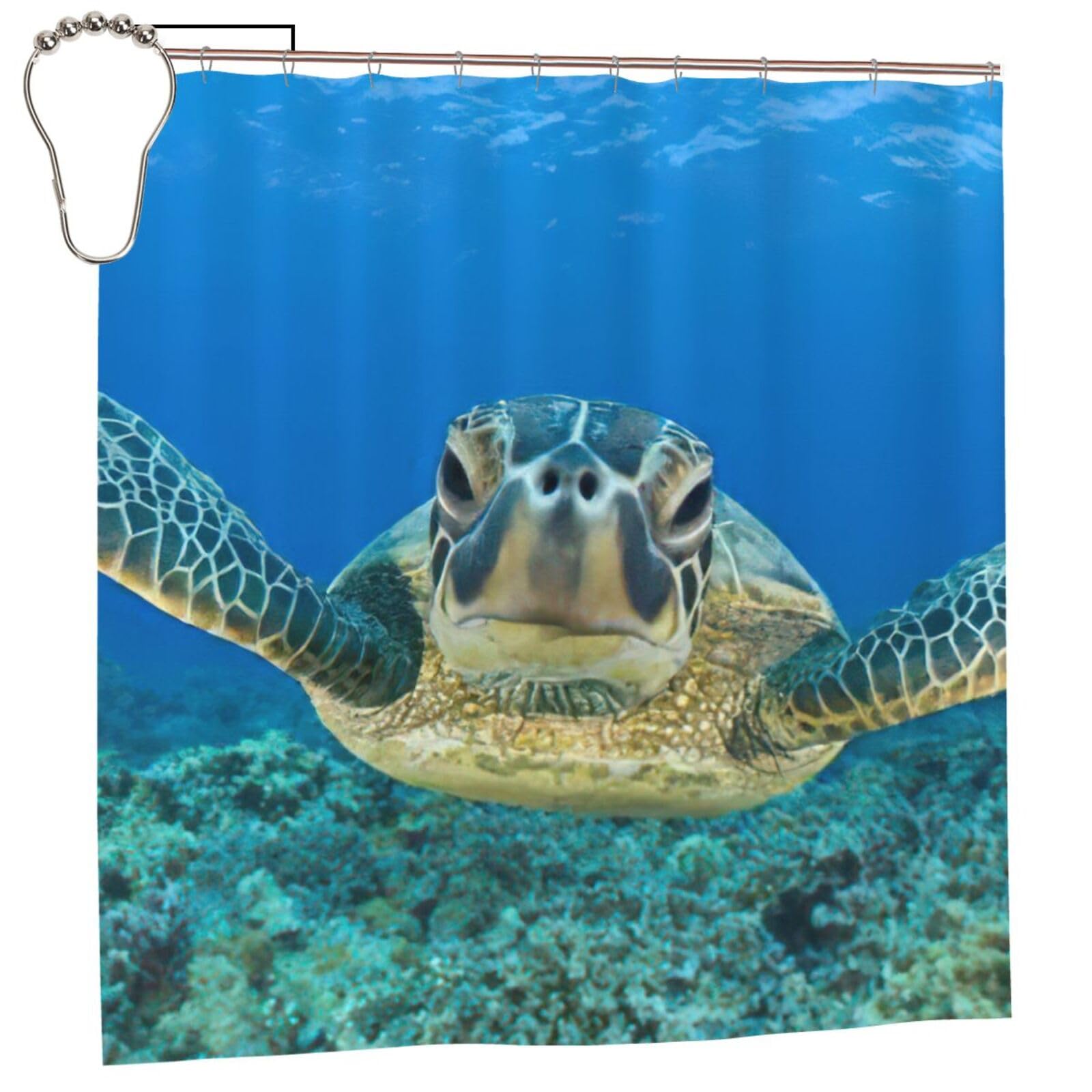 Rideau de douche tortues de mer contre les éclaboussures et rouille