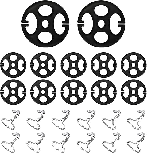 Kewucn Juego de 24 ganchos de metal para fundas de asiento de automóvil, 12 ganchos de metal con clip de bloqueo y 12 fundas de plástico para