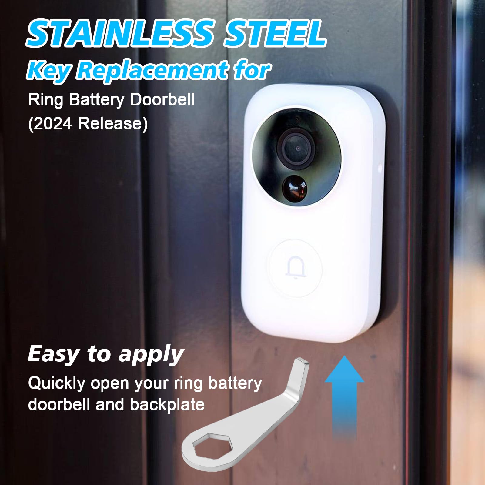 Video Doorbell Key Replacement Tool, Secure Removal Key Tool Compatible With All New R Ing Battery Doorbell 2024 Ring Doorbell Camera Opening Key Tool 2 Pack - View #6