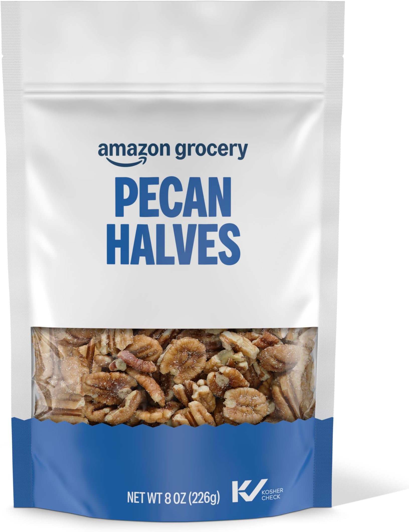 Amazon Grocery, Pecan Halves, 8 Oz (Previously Happy Belly, Packaging May Vary)