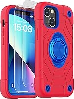 Vista 24 de KCJ Funda para iPhone SE 2022/2020, iPhone 8/7/6/6S, con [2×Protectores de Pantalla][Soporte de Anillo] Silicona Suave+PC Duro Protección Completa