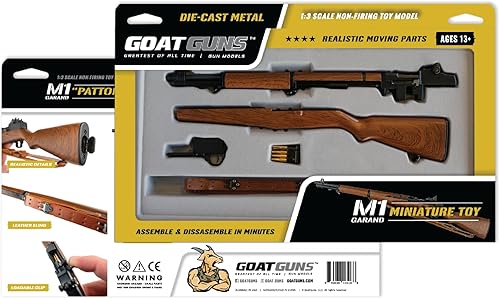 Miniatura 2 de GoatGuns M1 Garand Model Black/Wood Grain | Metal fundido a presión a escala 1:4