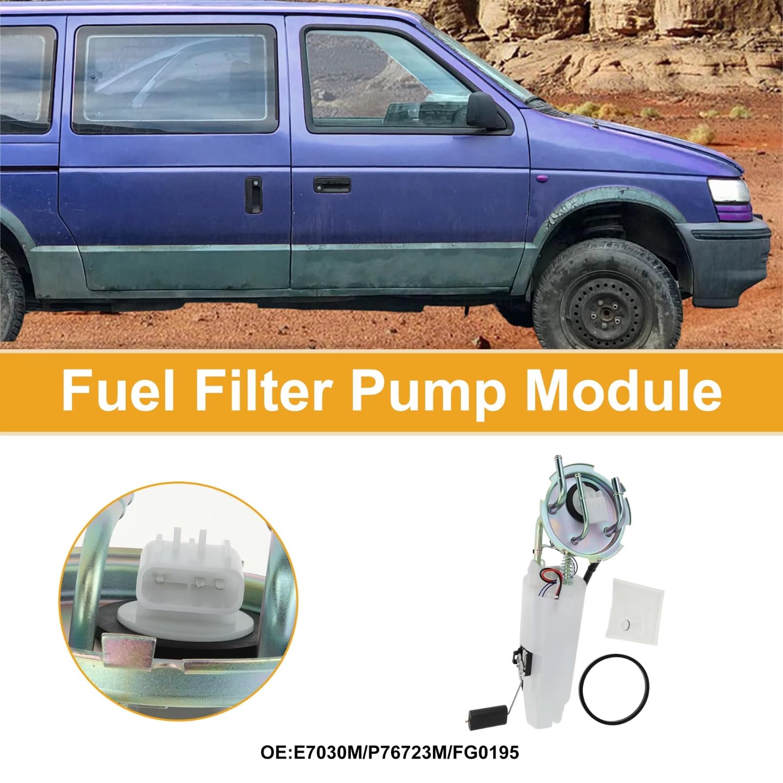 Pompes À Carburant Ensemble De Pompe À Carburant, Accessoires De Voiture Compatible Avec Plymouth Pour Voyager Pour Grand Pour Voyager 1992 1993 1994 1995 FG0195