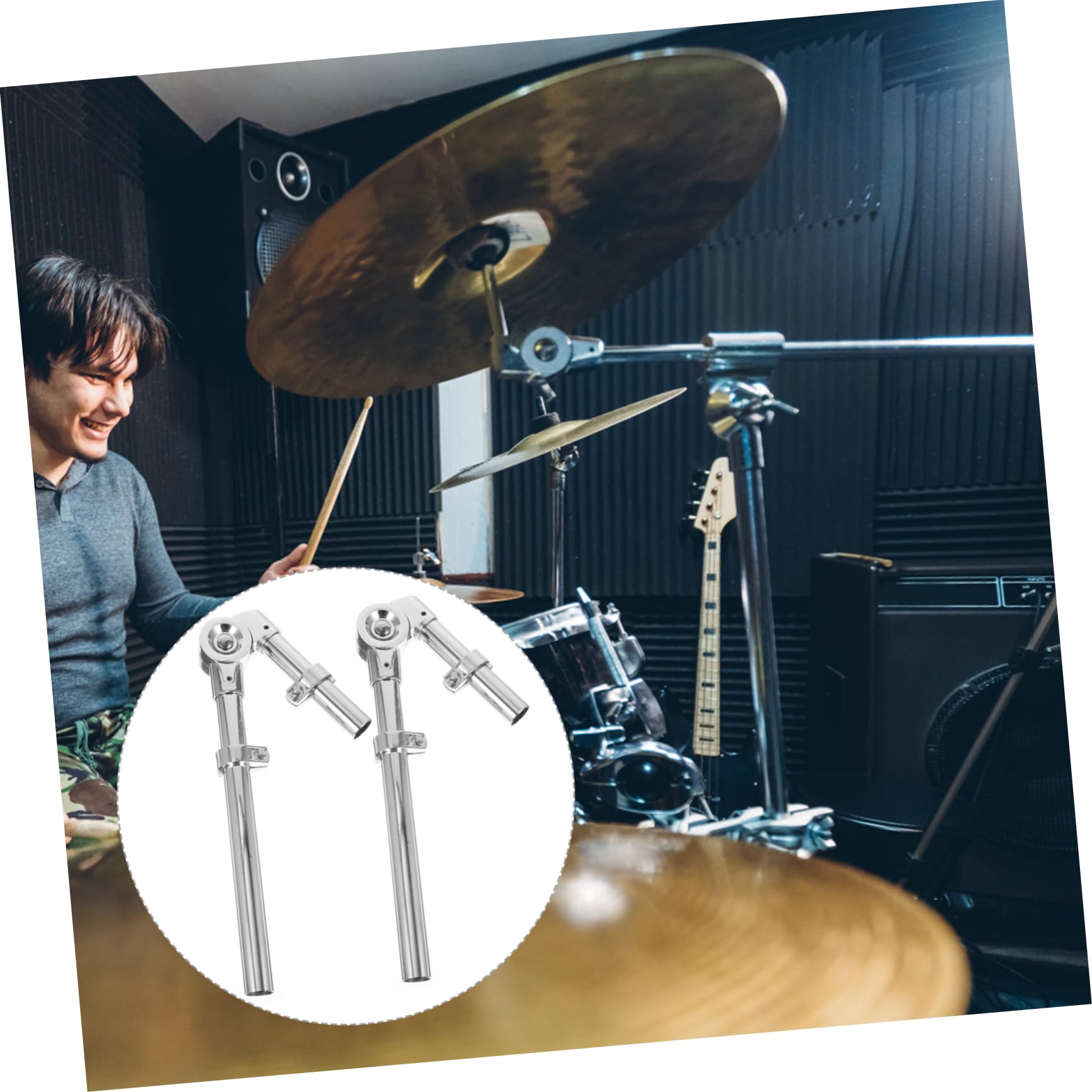 VANZACK Drum Stand Tom Drum Bracket Reliable and Easy to Install Perfect for and Concert