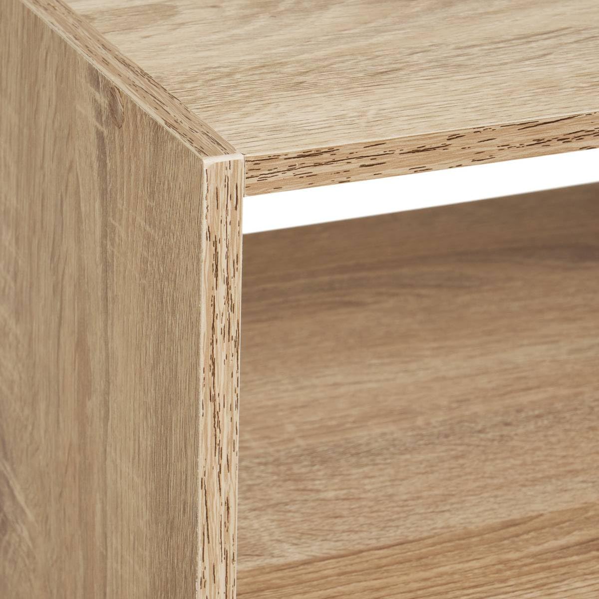 Five - Meuble Etagère de Rangement en Bois Naturel 3 Cases Mix n' modul