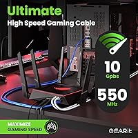 Vista 5 de Paquete de cables Ethernet Cat 6 GEARit - Paquete de 20 cables de conexión Ethernet Cat6 de 3 pies Cable de conexión de red RJ45, conectores