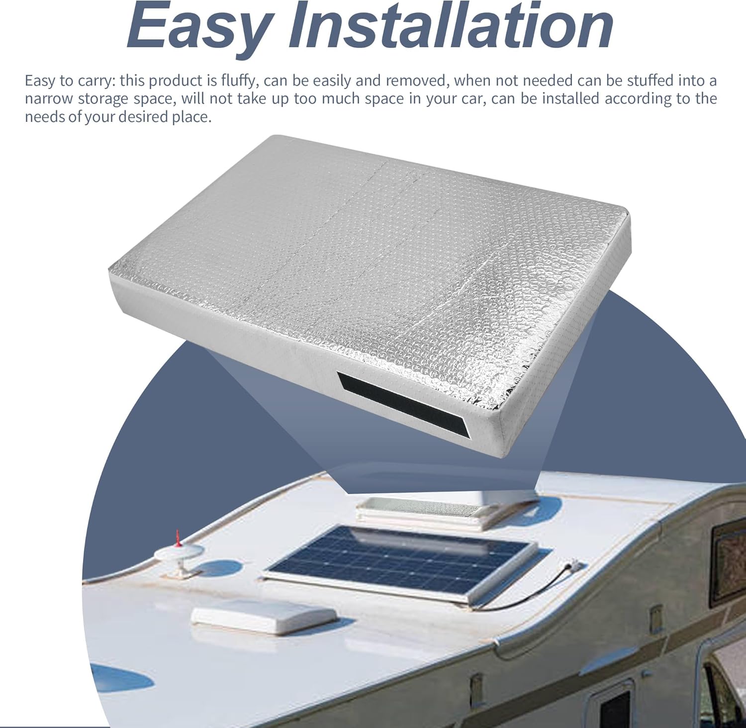 ESMING 2Pack 22"x14"x3" RV Skylight Insulator,RV Vent Insulator, RV Skylight Cover with Reflective Surface, Waterproof RV Insulation, RV Sunroof Skylight Insulates Light and Reduces Noise