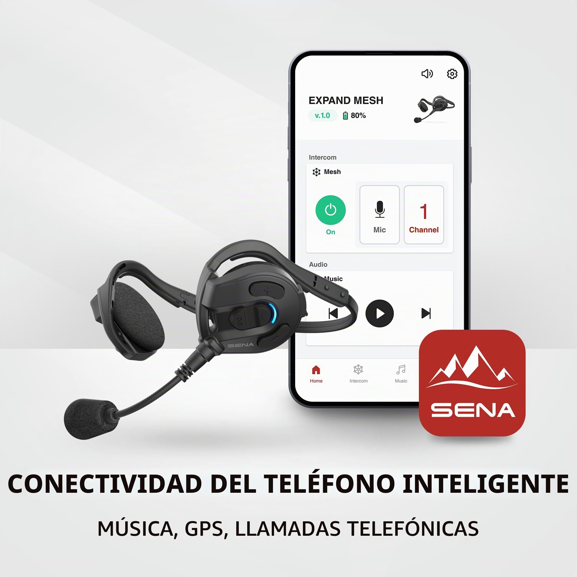 Sena Expand sistema de comunicación multideporte con tecnología Bluetooth / Mesh intercom apto para el senderismo, la escalada, la pesca, la caza y las actividades al aire libre