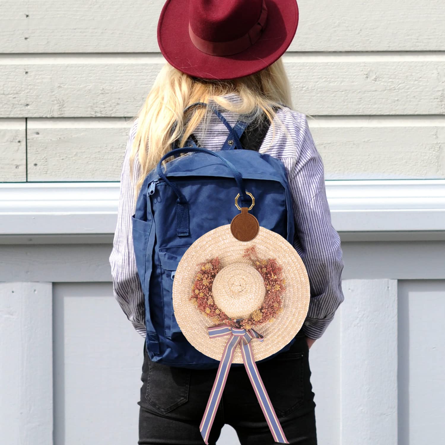 Pince à Chapeau Magnétique Sissi London - 2 Pièces En Cuir Pour Sac à Dos Ou Sac à Main