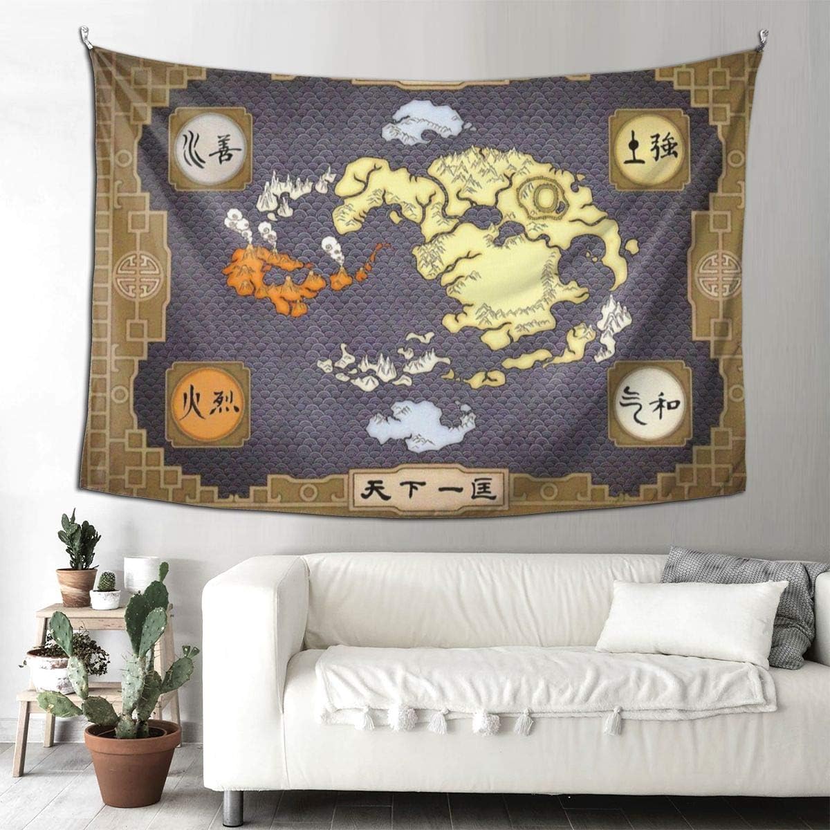 Tapestry Throw Avatar The Last Airbender Map Tapestry Avatar The