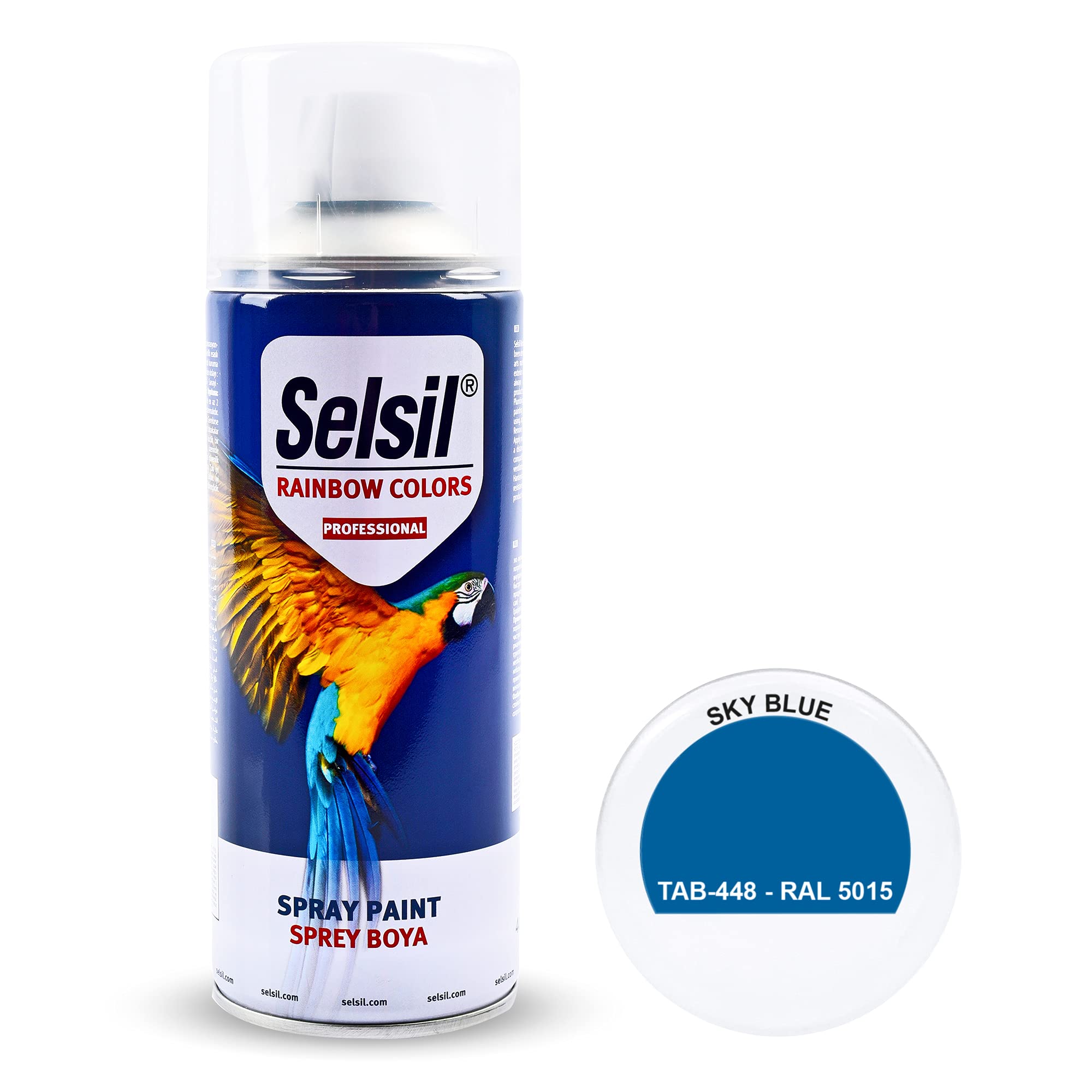 Selsil Rainbow 400 Ml Sprey Boya Gökyüzü Mavi 5015
