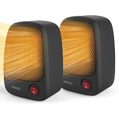 shinic Small Space Heater 500W Portable Electric PTC Ceramic Heater with Fast Heating Overheat Protection Safe and Quiet