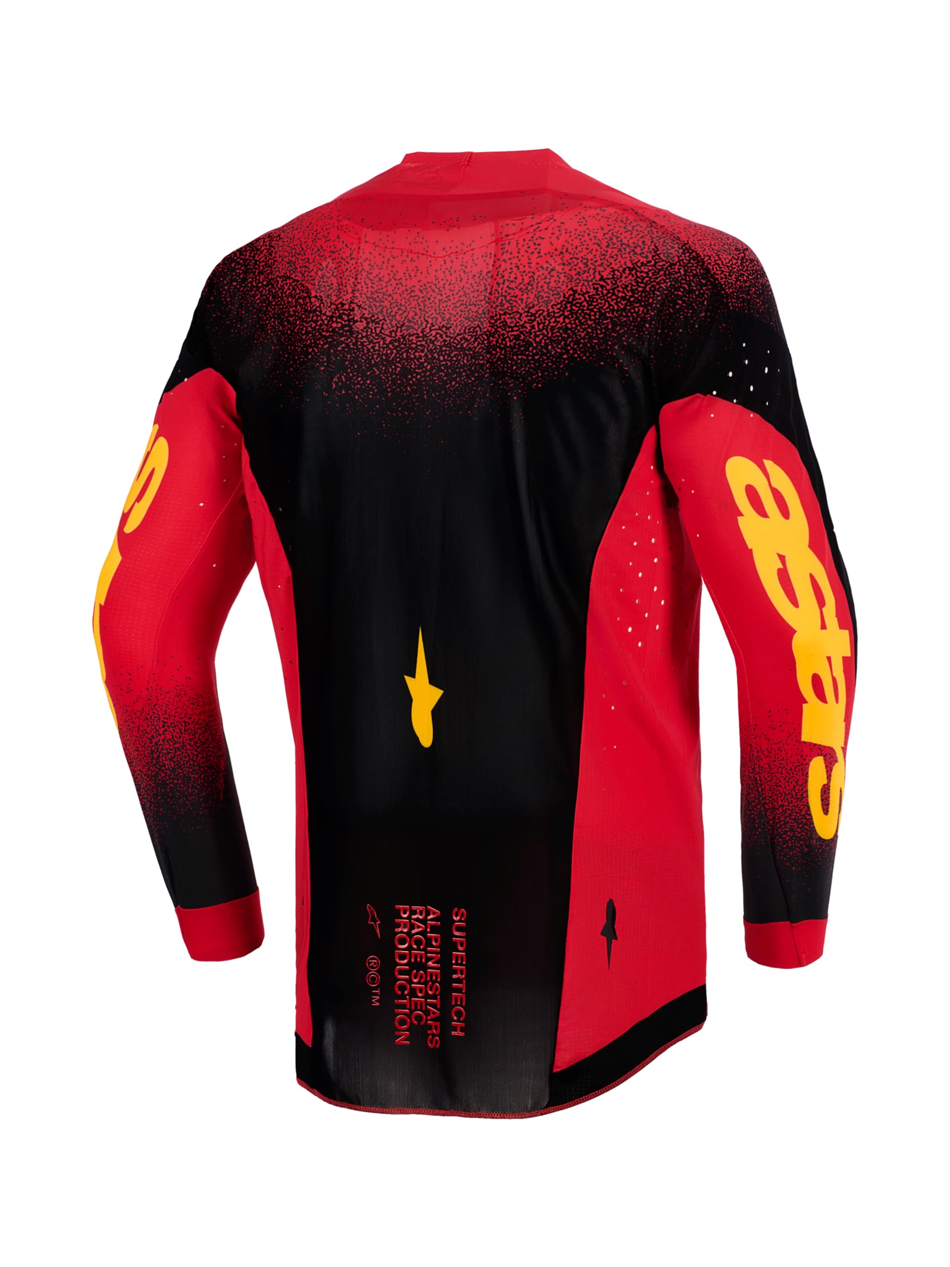 Alpinestars Supertech Scenz Maglia da motocross, nero rosso giallo, XL