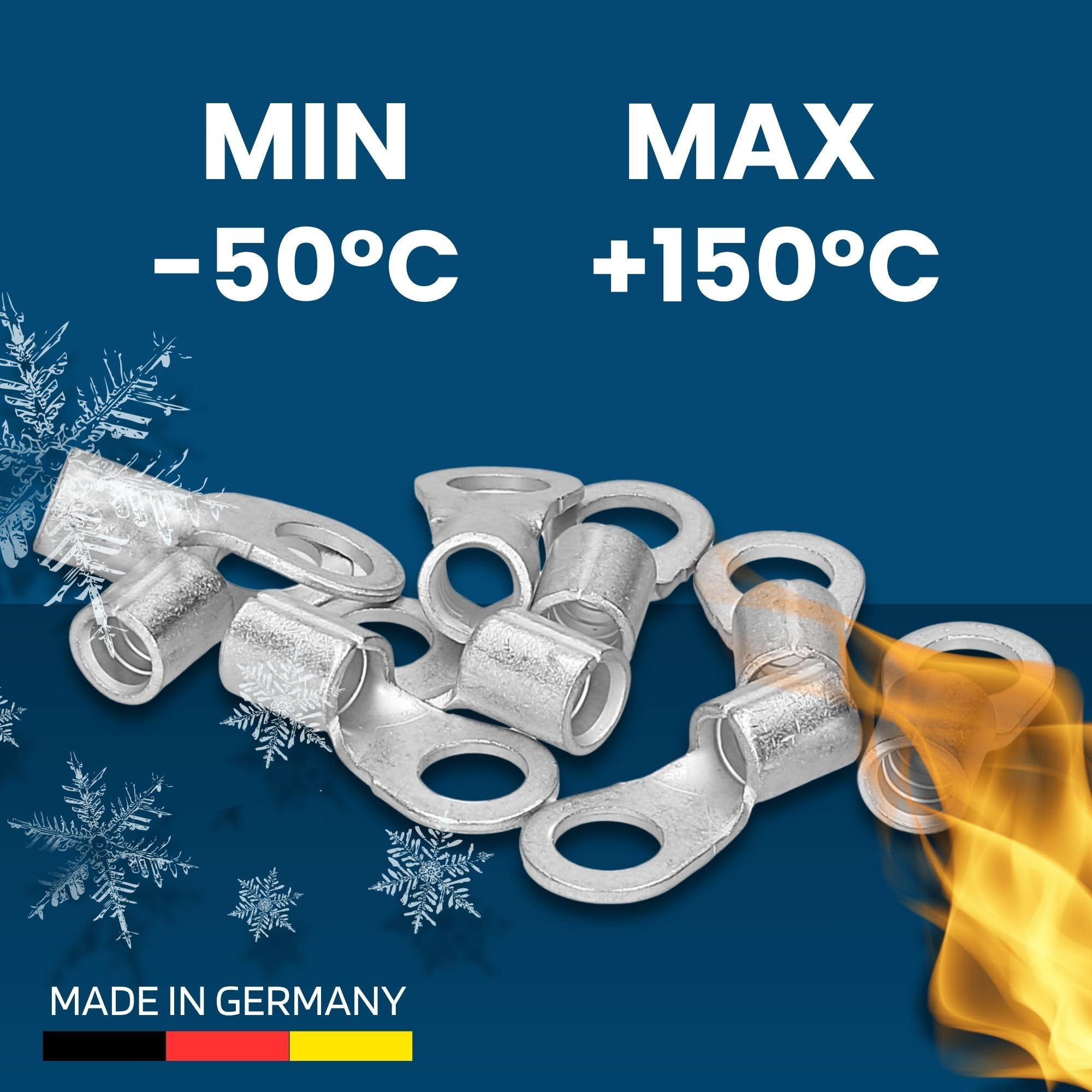 Capicorda Da Crimpare 16 Mm² M12 - 10 Pezzi Non Isolati - Per Cavi Multipli E Fini - Norma DIN 46234 - Foto 5